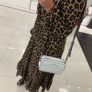 Michael Kors Connie CrossBody in gray and white